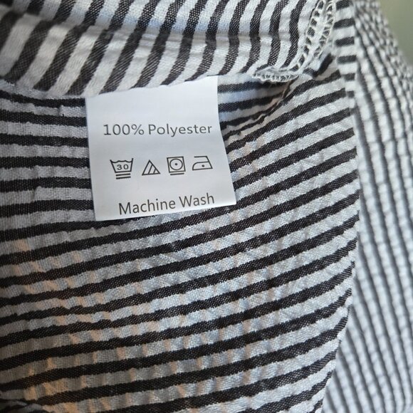 🩶Women’s Ruffle Detail Striped Button-Up Shirt | XXL (14) | NEW 🩶 - Picture 7 of 8